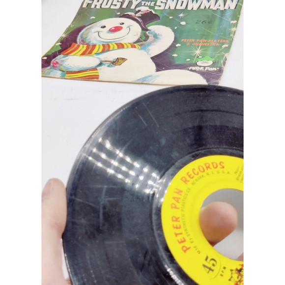 Vintage Peter Pan Records 45 RPM Frosty the Snowman Children's Record Vinyl 70s - Picture 11 of 12